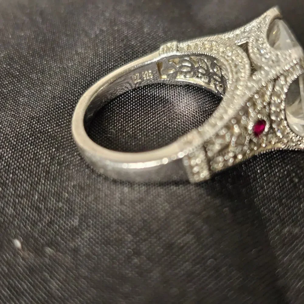 Vanna K Bella Luce 8.44 CTW Sapphire Ring Size 8.5